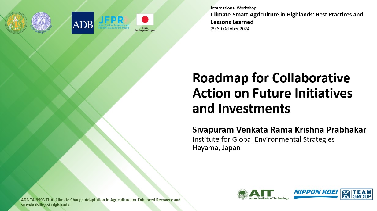 Roadmap for Collaborative Action on Future Initiatives and Investments