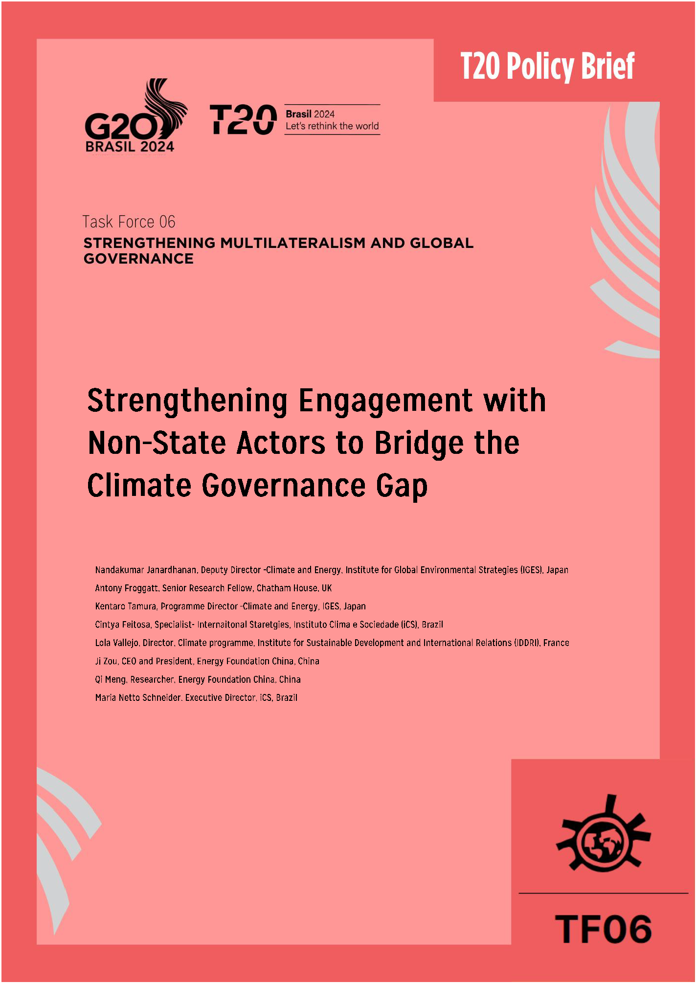 Strengthening Engagement with Non-State Actors to Bridge the Climate Governance Gap