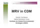 MRV in CDM
