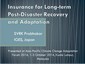Insurance for Long-term Post-Disaster Recovery and Adaptation