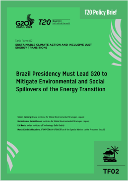 Brazil Presidency Must Lead G20 to Mitigate Environmental and Social Spillovers of the Energy Transition