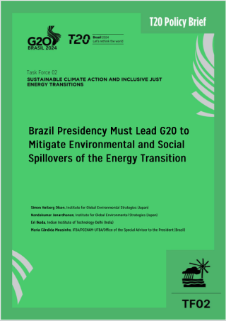 Brazil Presidency Must Lead G20 to Mitigate Environmental and Social Spillovers of the Energy Transition